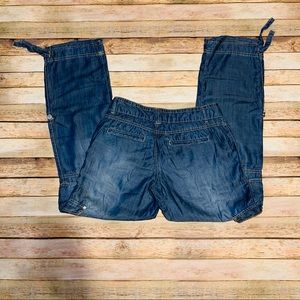 Harmony + Havoc Cargo Satin Button Fly Crop Pant